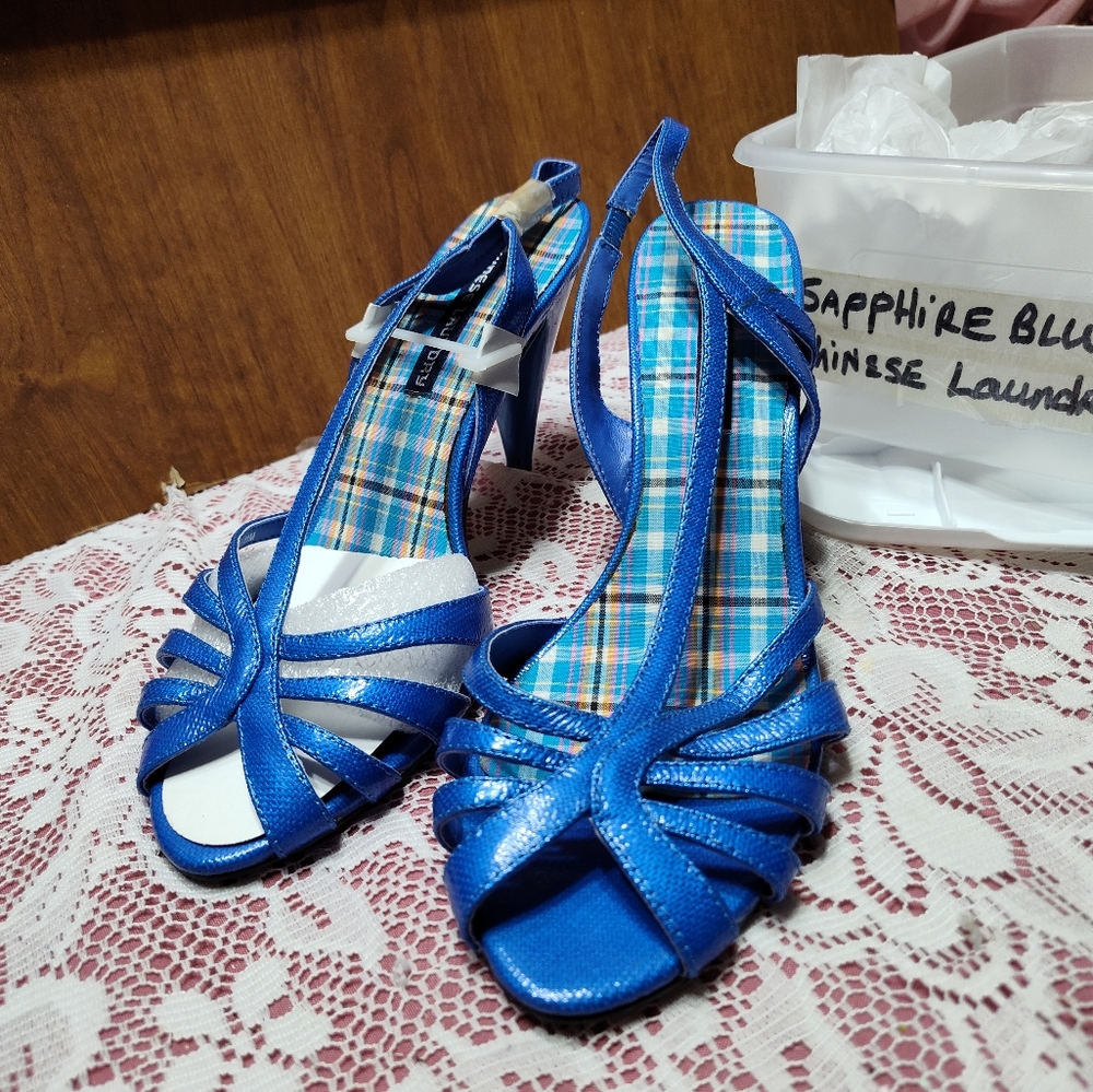 Sapphire Blue shoes Heels Chinese Laundry NWOB Size 11 Gorgeous